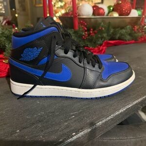 Air Jordan Black and Blue Sneakers
